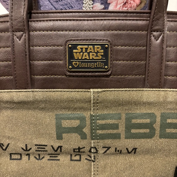 Star Wars Rogue one rebel canvas patchwork tote bag - Picture 4 of 16